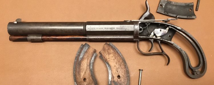 Allen&Thurber Sidehammer Target Pistol 04 Allen & Thurber Sidehammer Target Pistol - Disassembled