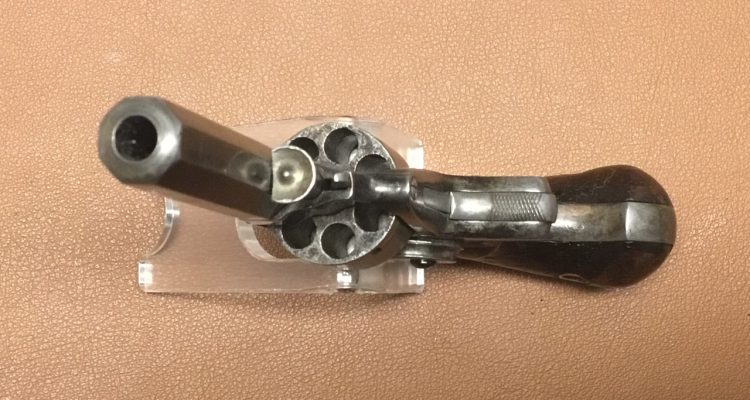 E. Allen Sidehammer Revolver - 22 rimfire - 8th Type - Barrel view