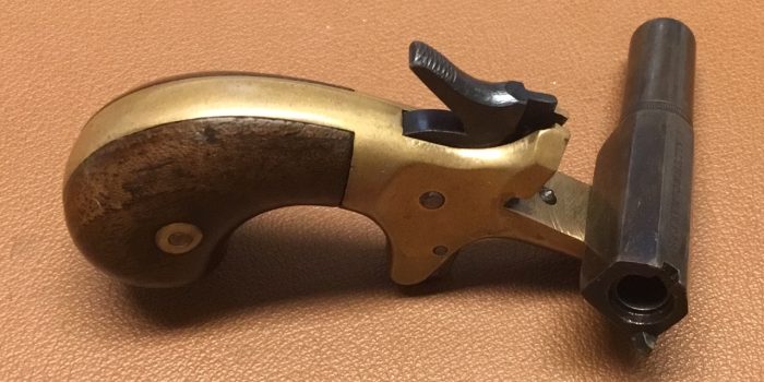 E. Allen Vest Pocket Deringer 22RF - Barrel swinged out