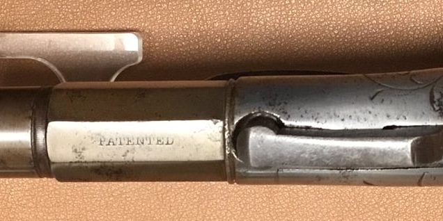 Allen&Thurber Single Shot Bar Hammer Pistol 04 Allen & Thurber Barhammer Pistol - 3 Inch barrel - 1837 Marking - Top view