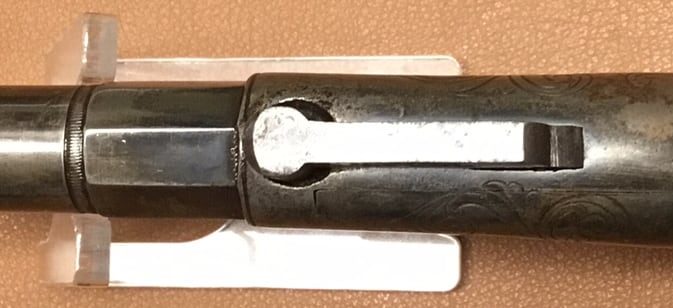 Allen&Wheelock Single Shot Bar Hammer Muff Pistol 04 Allen & Thurber Barhammer Muff Pistol - Top view