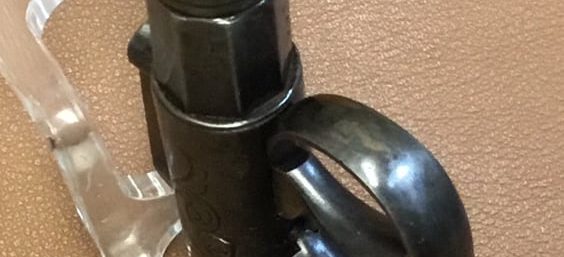 Allen&Wheelock Single Shot Bar Hammer Muff Pistol 06 Allen & Thurber Barhammer Muff Pistol - Barrel view