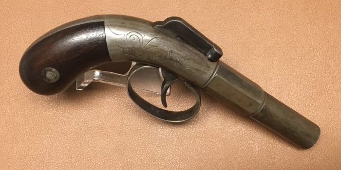 Allen&Thurber Single Shot Bar Hammer Pistol 1845 A&T Marking 03 Allen & Thurber Barhammer Pistol - 3 Inch barrel - 1845 Marking