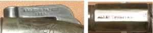 Allen & Thurber Barhammer Pistol - 3 Inch barrel - Hammer and Barrel marking details