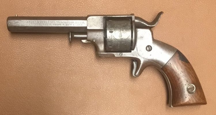 Allen & Wheelock Sidehammer Revolver - 22 rimfire - Forth Type - Left side view