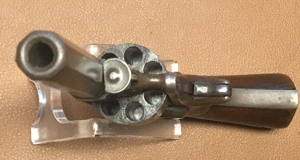 Allen & Wheelock Sidehammer Revolver - 22 rimfire - Forth Type - Barrel view