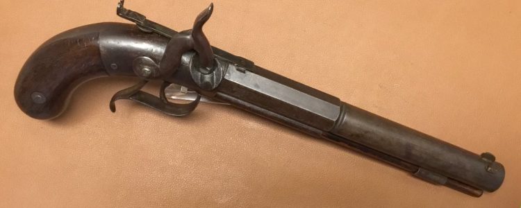 Allen&Thurber Sidehammer Target Pistol 05 Allen & Thurber Sidehammer Target Pistol - Top view