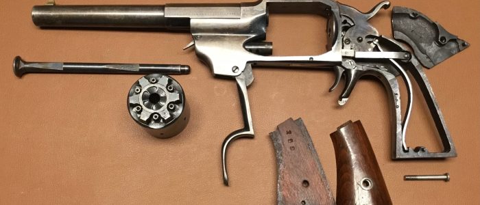 Allen&Wheelock Centerhammer Army Percussion Revolver – 1st Type 10 Allen & Wheelock Centerhammer Army Percussion Revolver - 1st Type - Disassembled