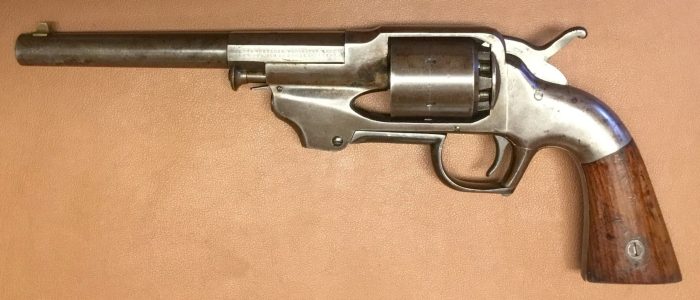 Allen&Wheelock Centerhammer Army Percussion Revolver – 2nd Type 01 Allen & Wheelock Centerhammer Army Percussion Revolver 2nd Type - Left side view