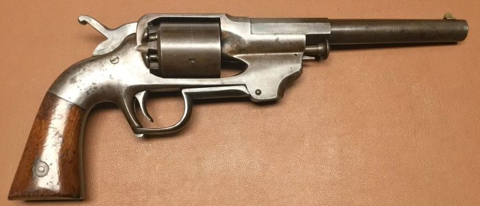 Allen&Wheelock Centerhammer Army Percussion Revolver – 2nd Type 02 Allen & Wheelock Centerhammer Army Percussion Revolver 2nd Type - Right side view