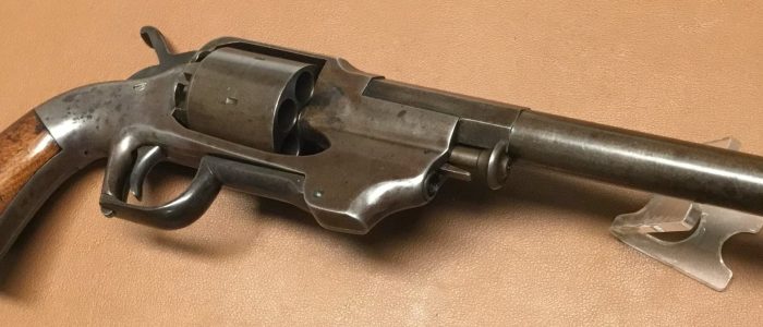Allen&Wheelock Centerhammer Army Percussion Revolver – 2nd Type 06 Allen & Wheelock Centerhammer Army Percussion Revolver 2nd Type - Front view