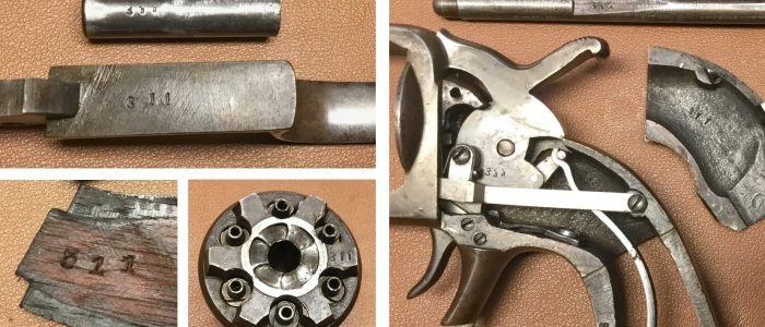 Allen&Wheelock Centerhammer Army Percussion Revolver – 2nd Type Serial numbers Allen & Wheelock Centerhammer Army Percussion Revolver 2nd Type - Serial number details