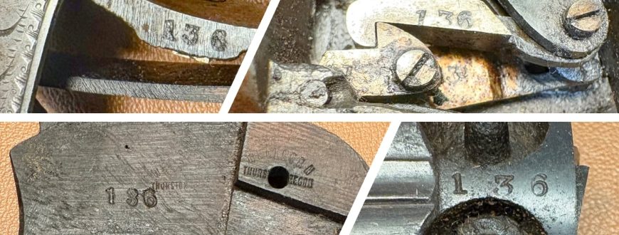 Cased Early Grafton Standard Pepperbox – Serial numbers Early Grafton Allen & Thurber Pepperbox - assembly number details