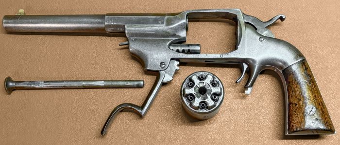 E. Allen & Co Center Hammer Army Percussion Revolver 03 E. Allen & Co Center Hammer Army Percussion Revolver 3rd type - Disassembled