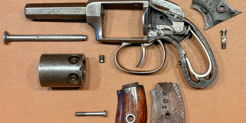 Allen & Wheelock Barhammer Pocket Percussion Revolver - Exploded view