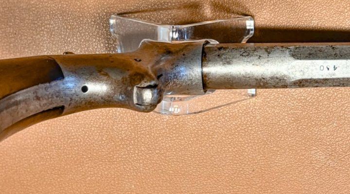 Allen Wheelock Straight Line Percussion Pistol - Bottom view