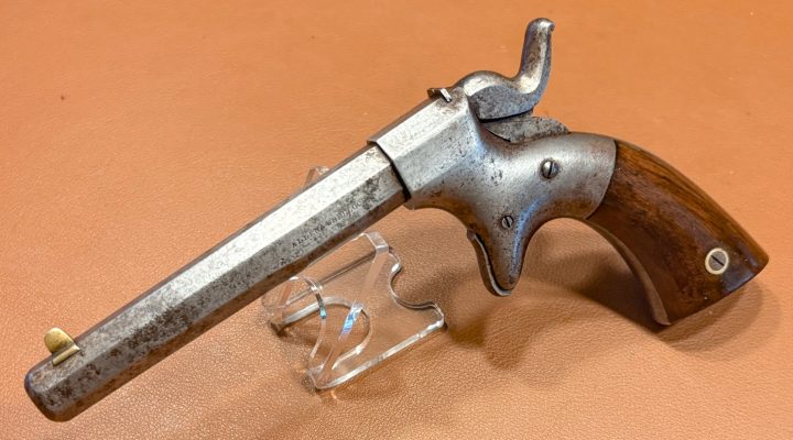 Allen Wheelock Straight Line Percussion Pistol - Left Top view