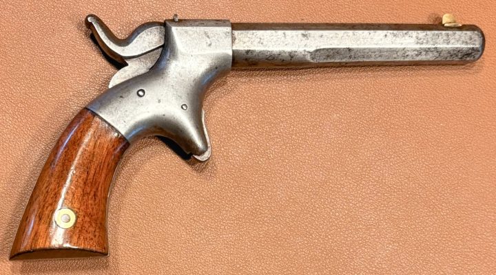 Allen Wheelock Straight Line Percussion Pistol - Right view
