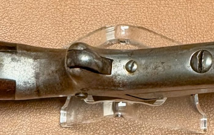 Allen & Wheelock Side-Swing Single Shot Pistol - 32RF - Small Overlap - Octagonal barrel - Bottom view