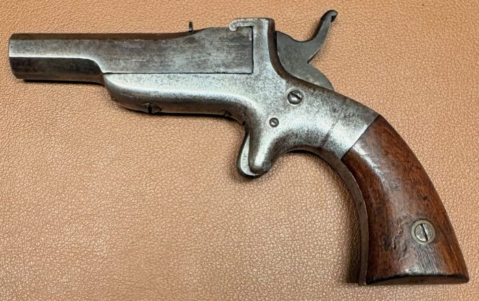 Allen & Wheelock Side-Swing Single Shot Pistol - 32RF - Small Overlap - Octagonal barrel - Left side view