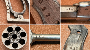 Allen & Wheelock 22RF Side-Hammer Revolver - Intermediate Fifth Model - Serial number detail
