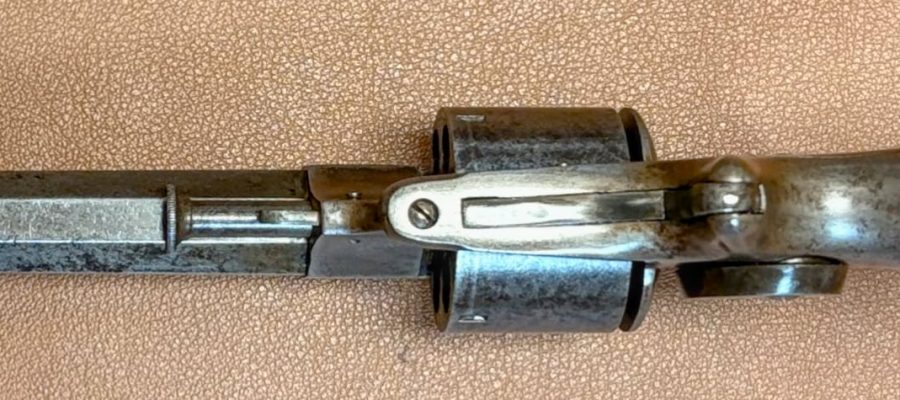 Allen&Wheelock Sidehammer Revolver 32RF Second Model – Five inch barrel – No engraving – Bottom view