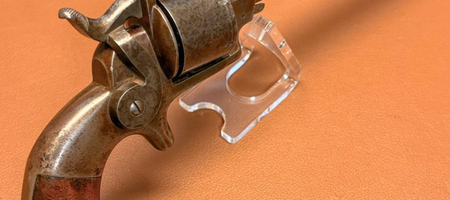 Allen&Wheelock Sidehammer Revolver 32RF Second Model – Five inch barrel – No engraving – Rear view
