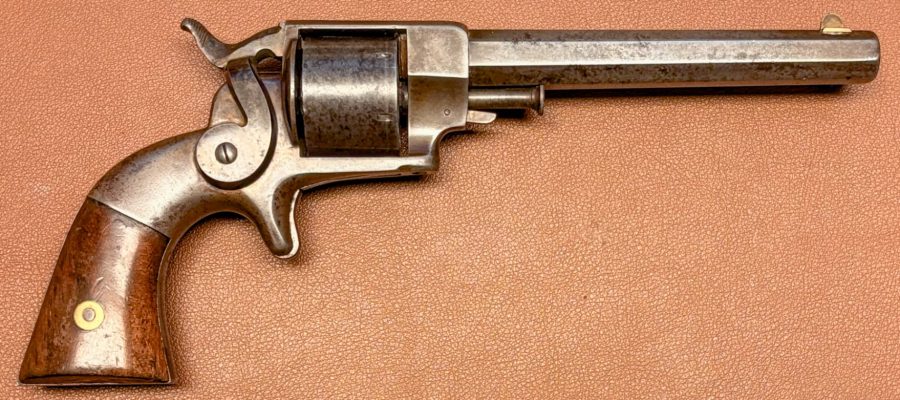 Allen&Wheelock Sidehammer Revolver 32RF Second Model – Five inch barrel – No engraving – Right side view