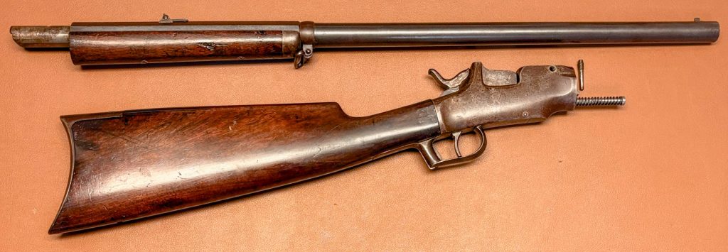 Ethan Allen Dropping Block Rifle 44RF - Take Down view