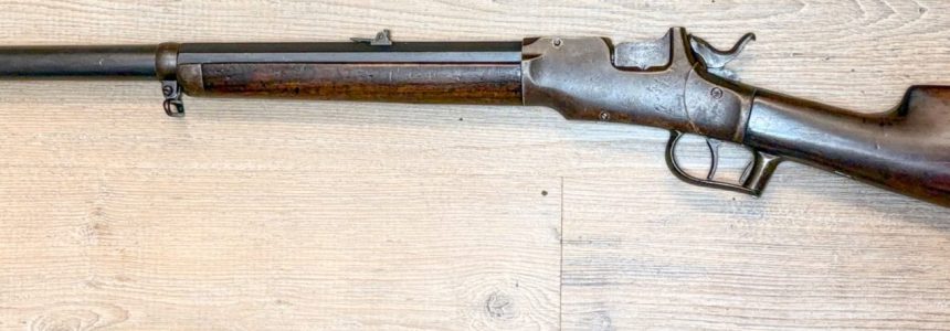 E Allen & Co – Drop Breech Rimfire Rifle – Left side view Ethan Allen Dropping Block Rifle 44RF - Left side view