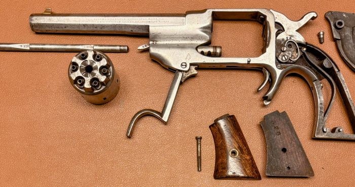 Allen Wheelock Centerhammer Navy Revolver - Late model - Disassembled Allen Wheelock Centerhammer Navy Percussion Revolver - Late model - Disassembled