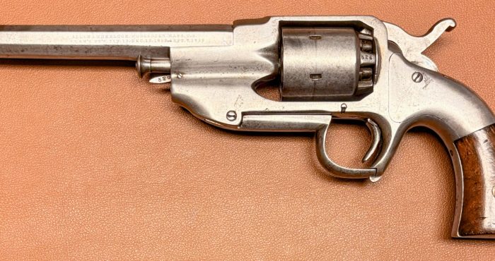 Allen Wheelock Centerhammer Navy Revolver - Late model - Right side view Allen Wheelock Centerhammer Navy Percussion Revolver - Late model - Right side view