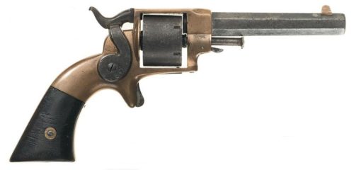 Allen & Wheelock 32rf Sidehammer Revolver 3rd model short cilinder Brass frame