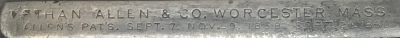 Barrel marking 22rf Sidehammer Ethan Allen